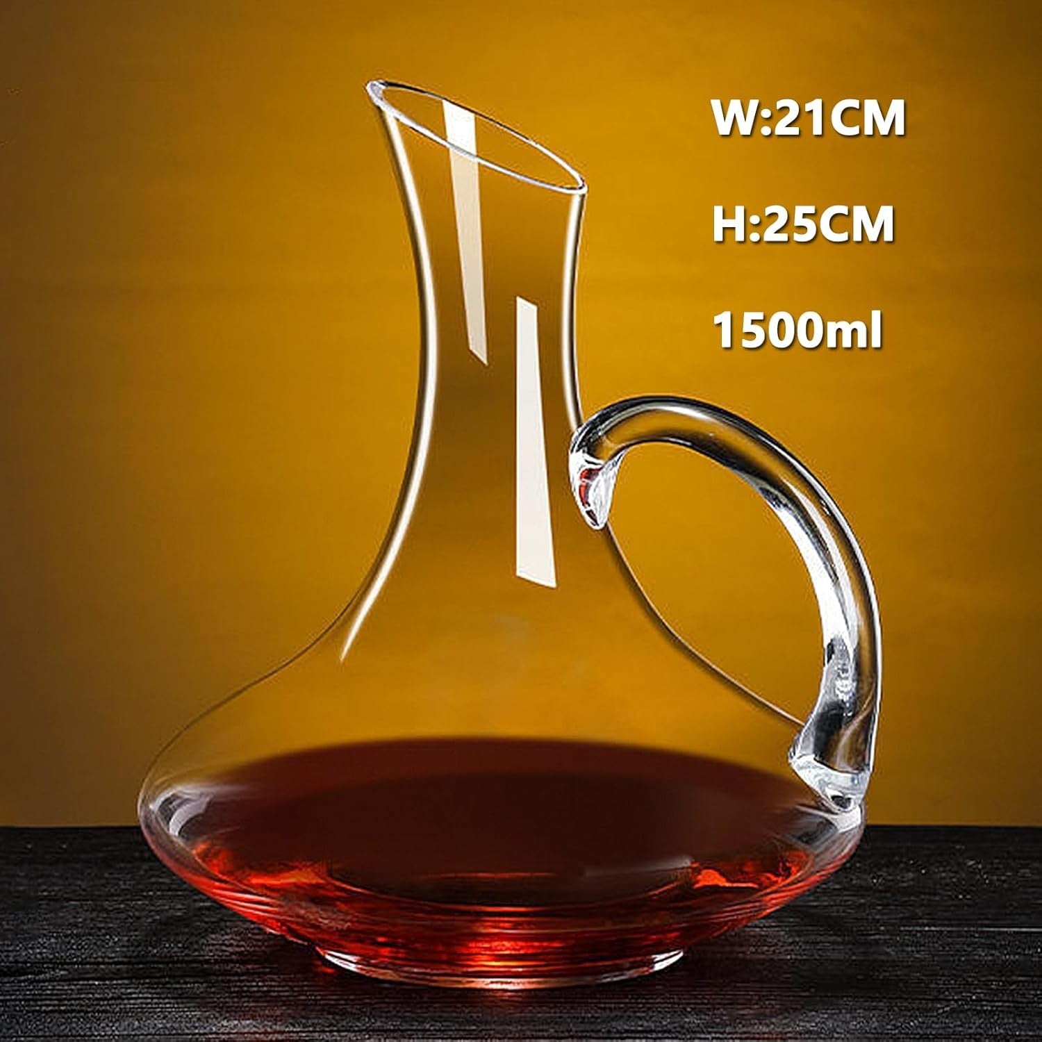 1.5L Crystal Wine Decanter Aerator | Elegant Glass Carafe for Red Wine & Gifting