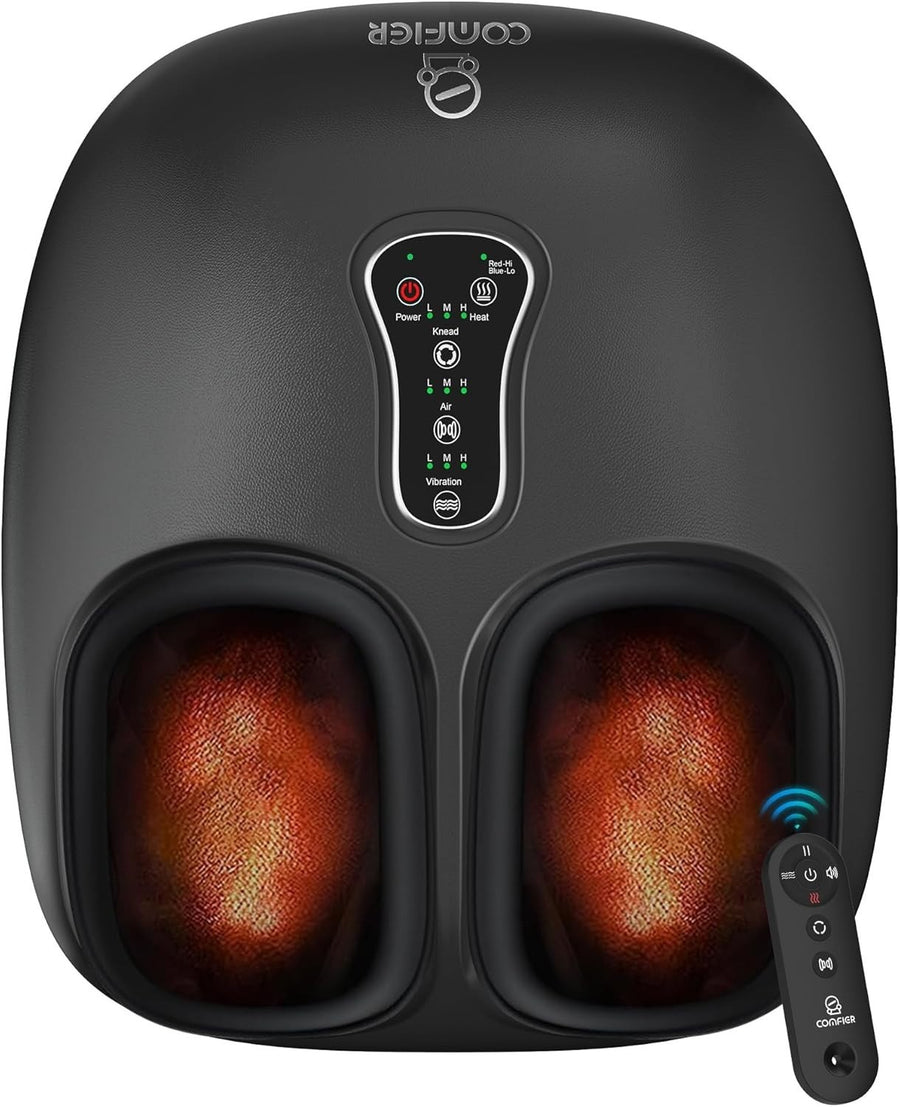 Foot Massager with Heat, Shiatsu, Deep Kneading, Vibration & Compression