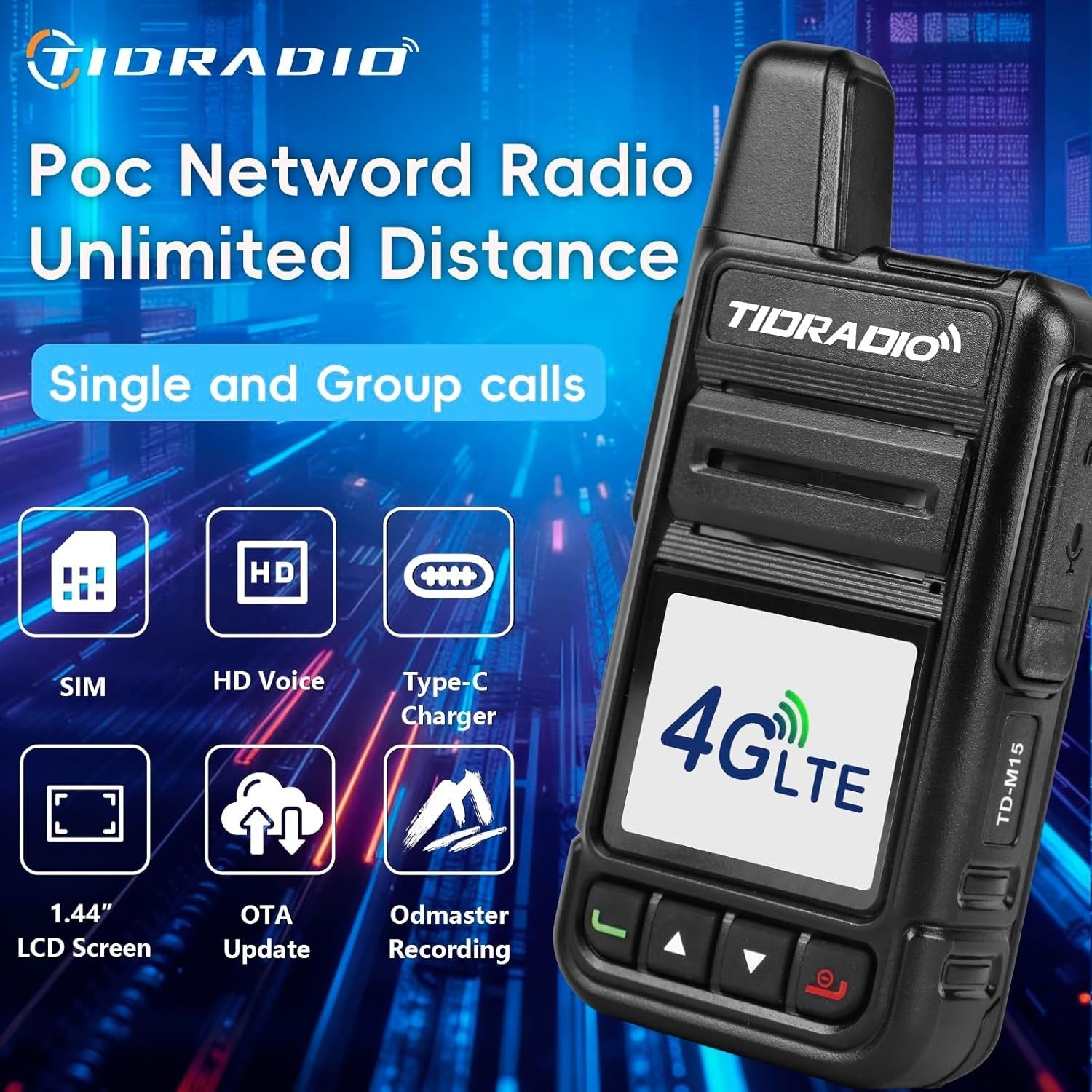4G LTE POC Walkie Talkies 2 Pack Unlimited Range SIM Data Included
