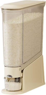 10KG Press Rice Dispenser Airtight Grain Storage Container Slim Bin