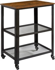 Industrial Serving Cart 3 Tier Rolling Utility Trolley