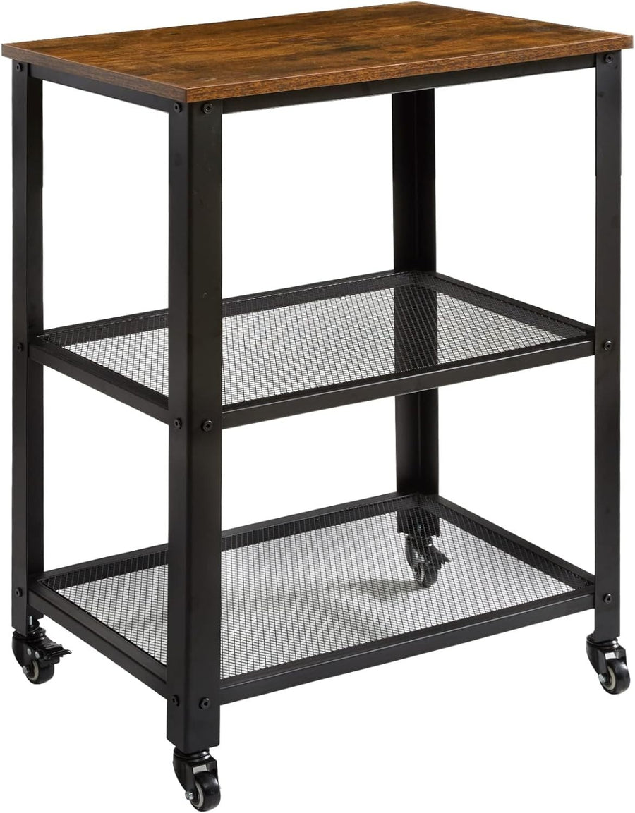 Industrial Serving Cart 3 Tier Rolling Utility Trolley