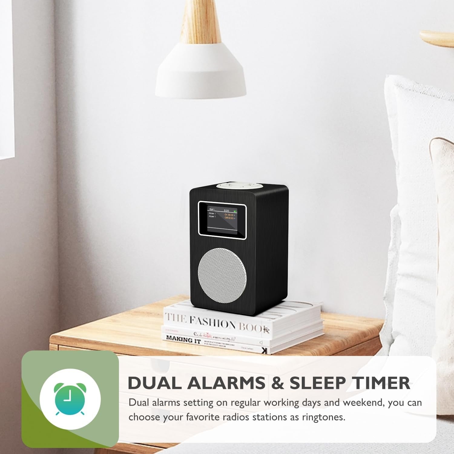 DAB+ Digital Radio Alarm Clock Bluetooth FM Alarm Colour Display