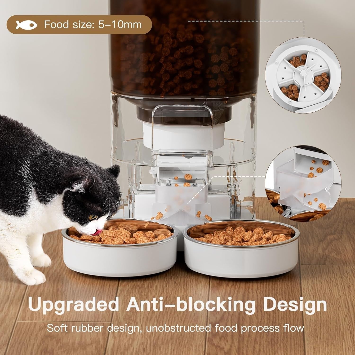 Automatic Cat Feeder Camera 7L Dual Bowl WiFi App Control 1080P HD