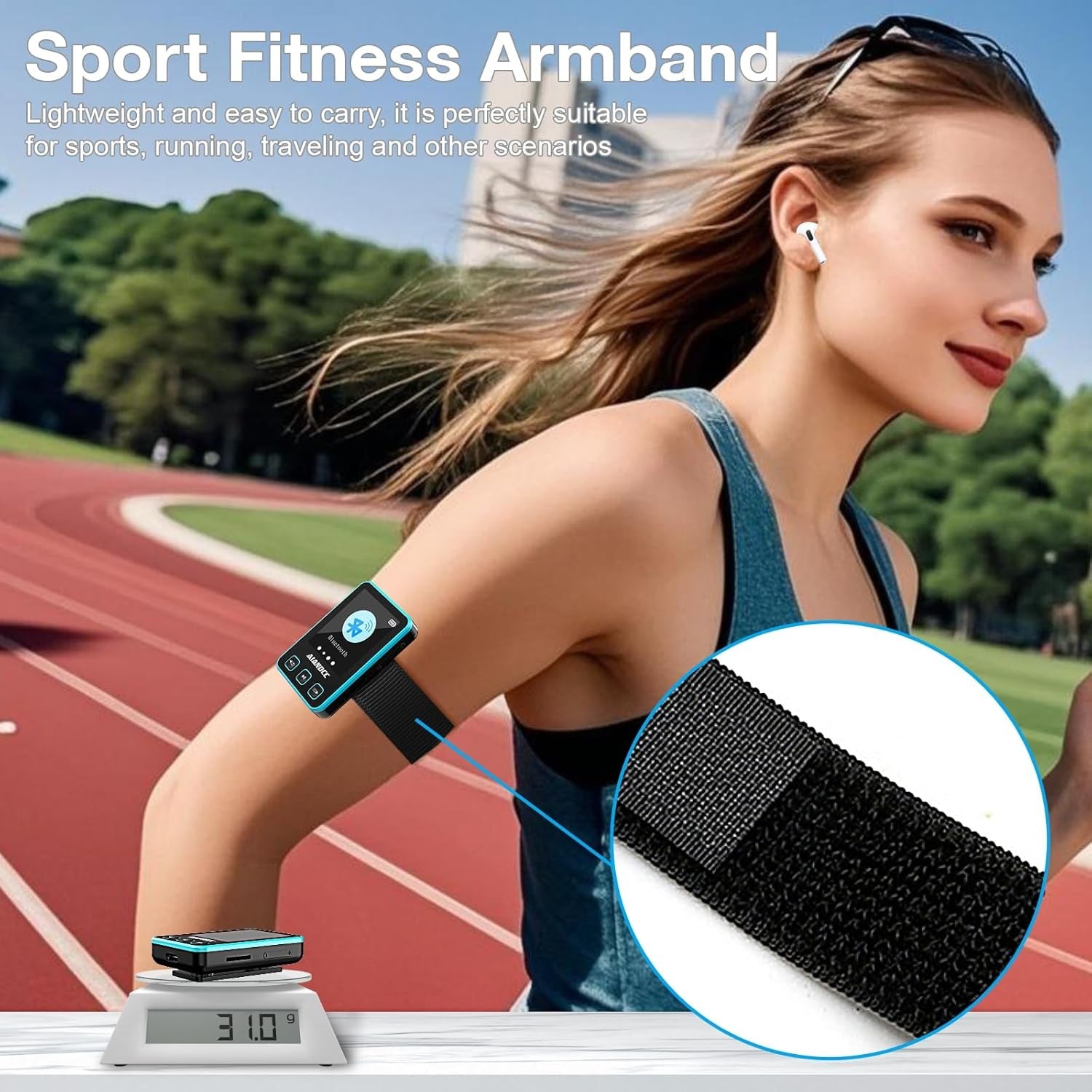 32GB MP3 Player Bluetooth Sports Clip with Armband & Earphones