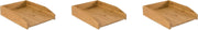 Stackable Bamboo Letter Tray 3-Pack | Desk File Organiser A4 Paper Storage