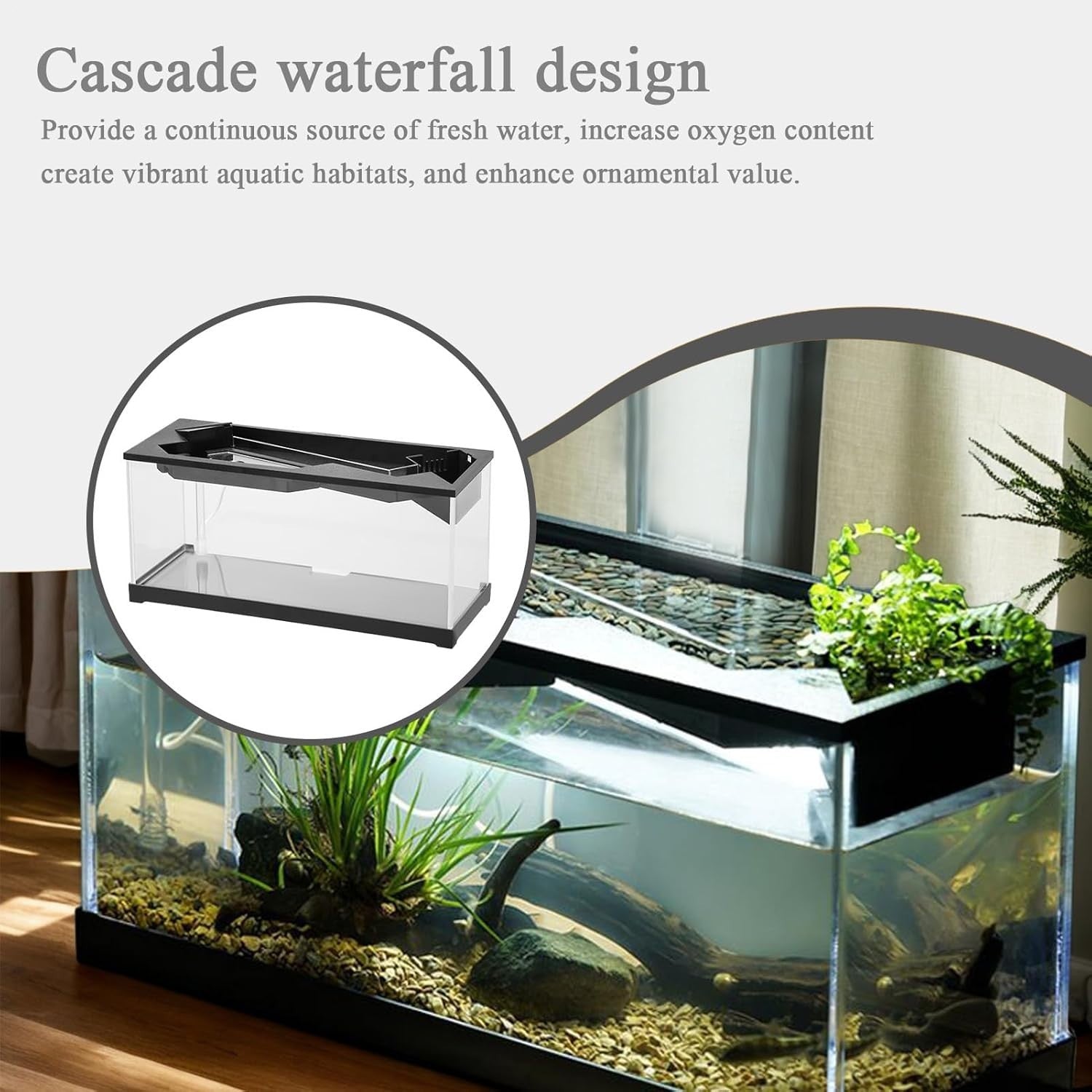 Mini Desktop Fish Tank | Acrylic Aquarium w/ Filter & Silent Pump