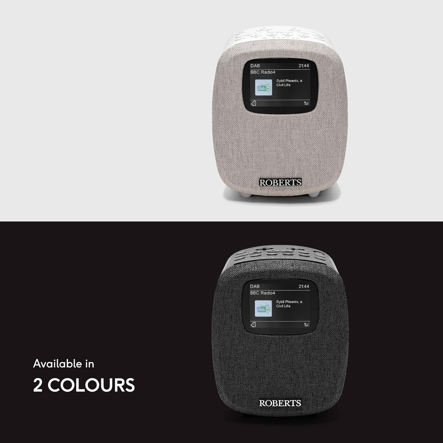 DAB Digital Clock Radio Bluetooth White Colour Display Dual Alarm Bedside