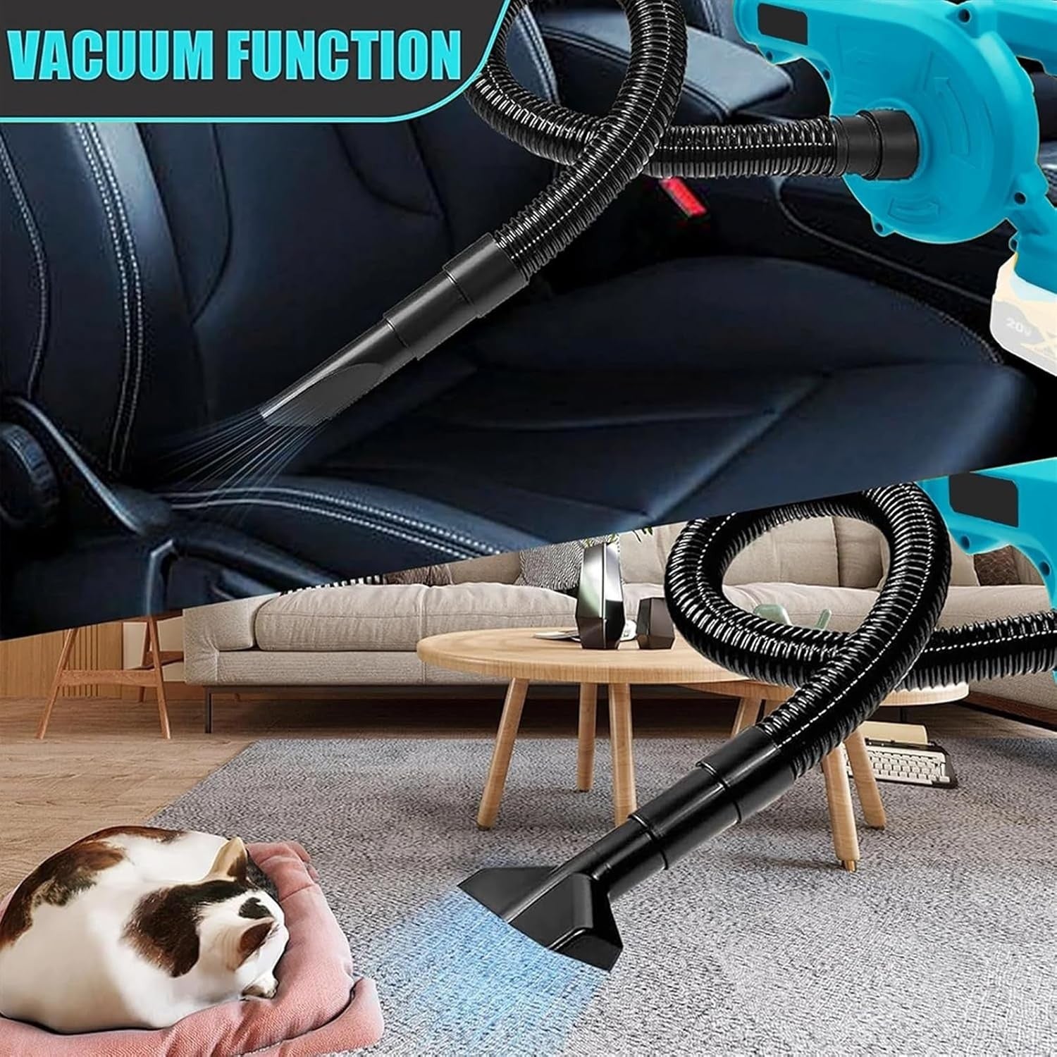 Cordless Air Blower Vacuum 2-in-1 1500W Electric Dust Cleaner Tool