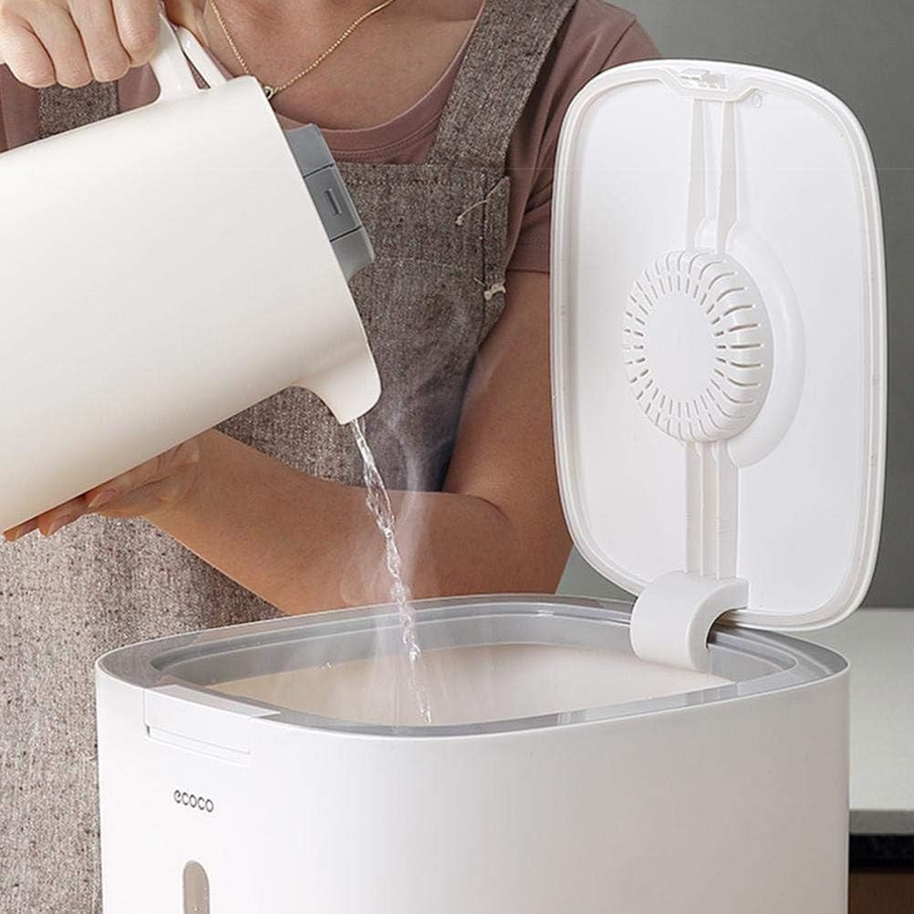 10KG Nordic Style Rice Storage Box Airtight Sealed Dispenser Window