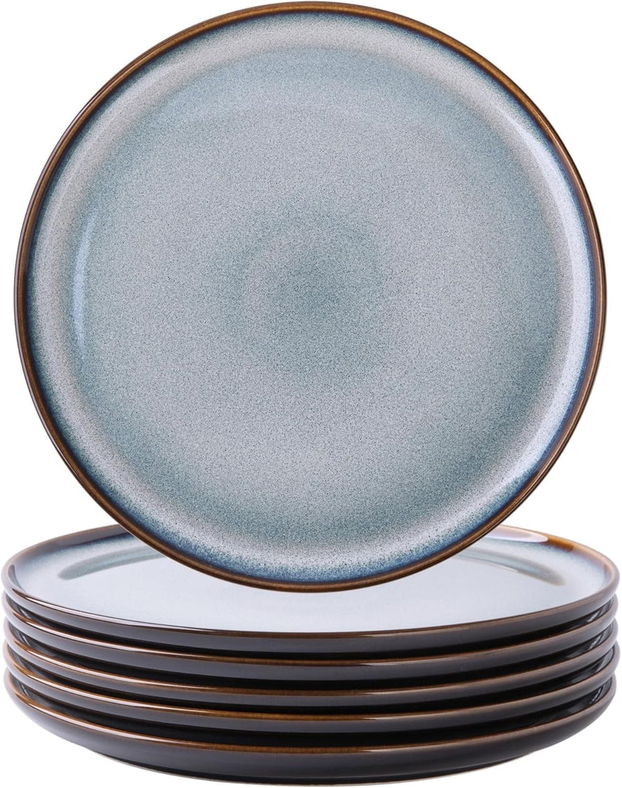 6x Large Dinner Plates 27cm Scratch Resistant Stoneware Pasta Salad Plates