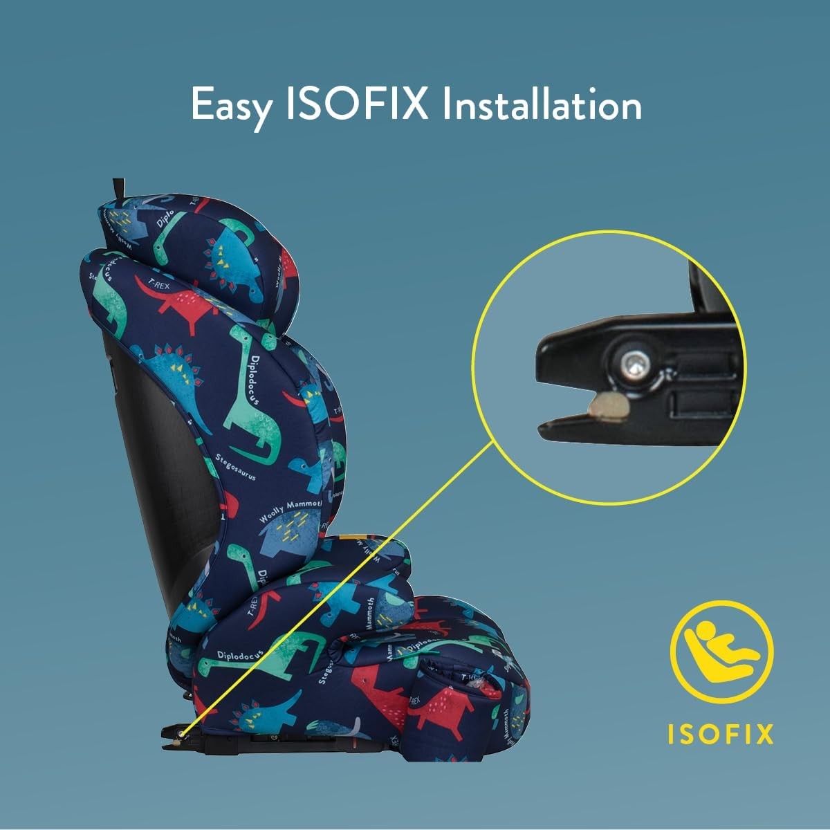 Highback Booster Car ISOFIX i-Size Group 2/3 4–12Y Adjustable Headrest