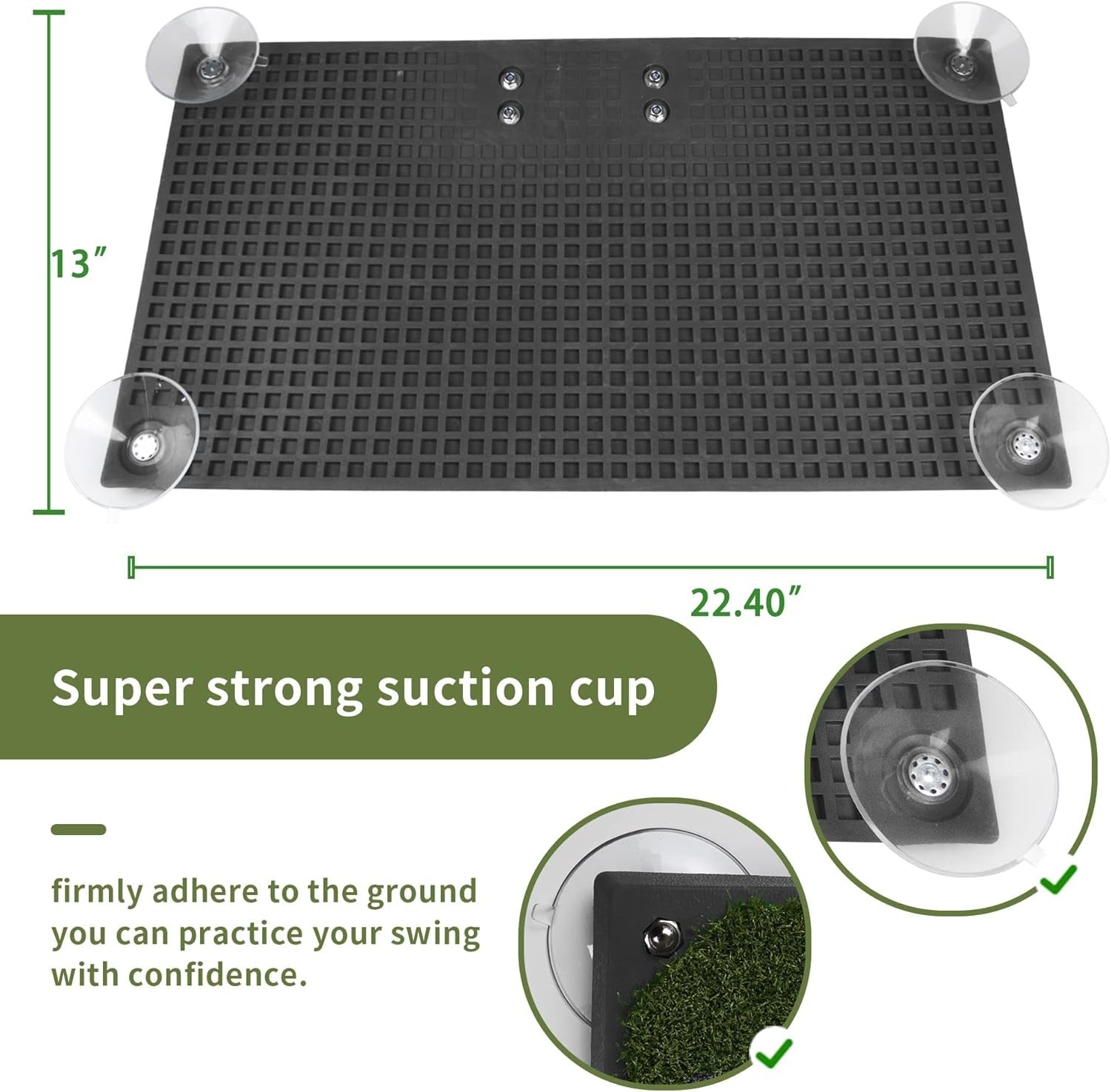 Golf Swing Trainer Mat with Arm Guide Practice Platform