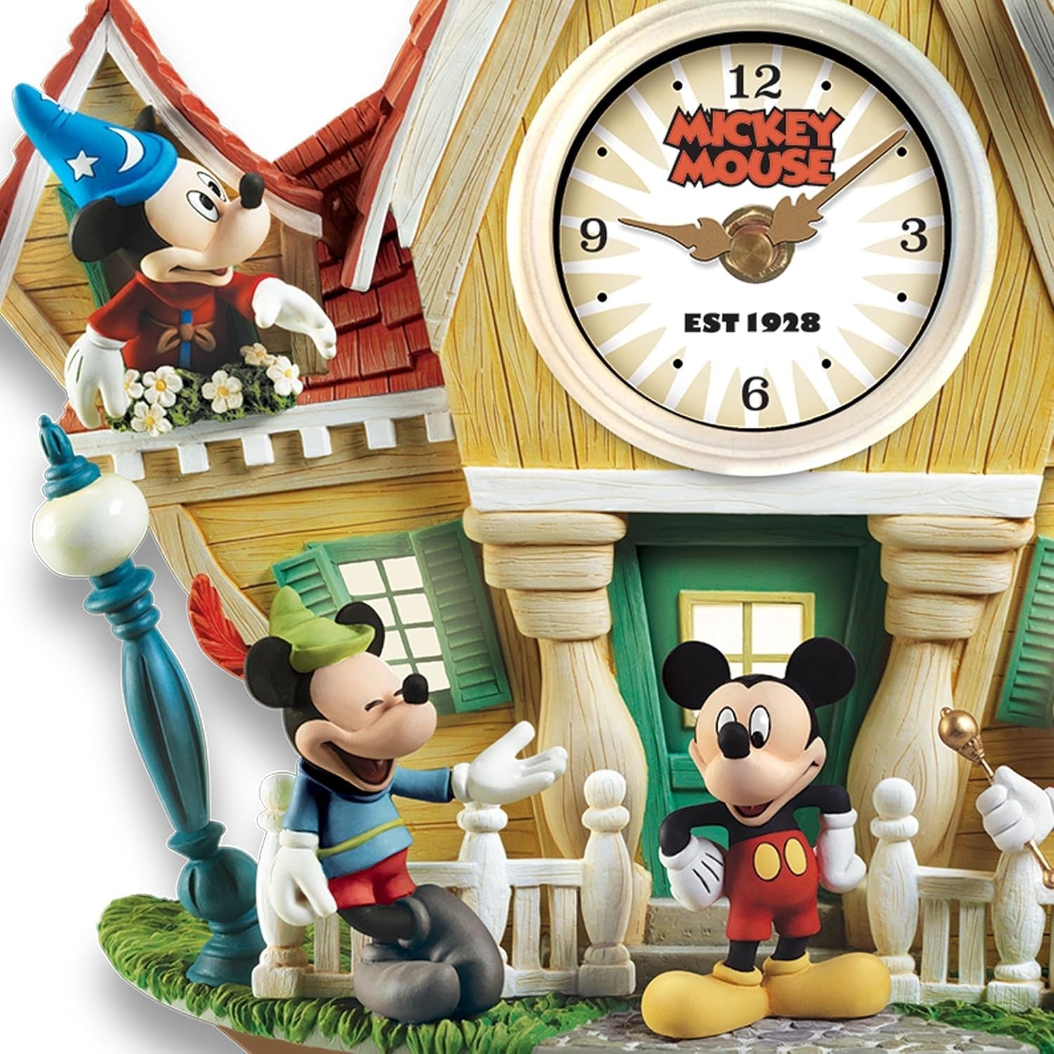 Mickey Mouse Cuckoo Clock Wall Decor Hand Painted Disney Gift 21”
