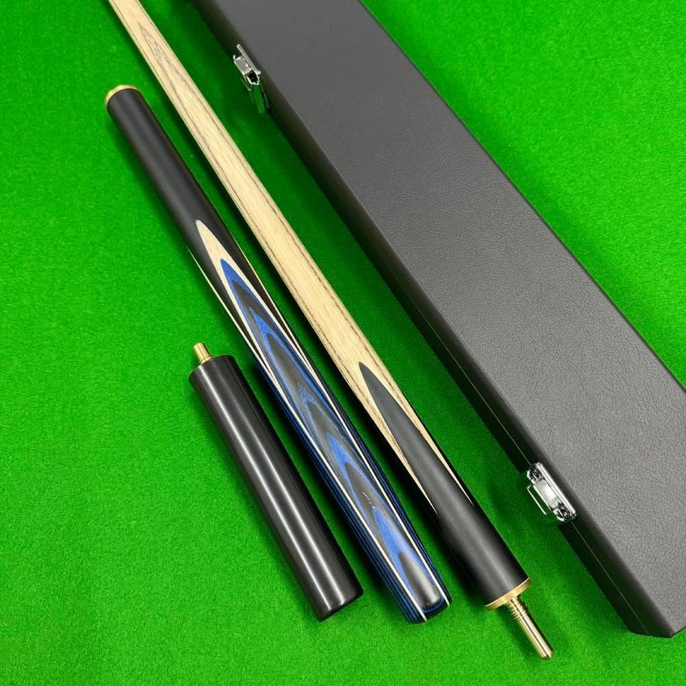 58 Inch Snooker Pool Cue 9.4mm Tip 18oz Blue Black Case Mini Butt