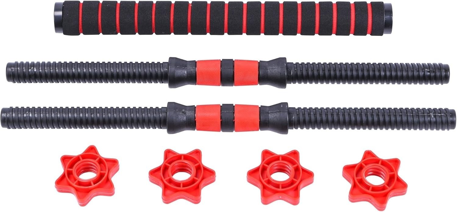 Hybrid Dumbbells Pair 20kg Non Slip Rubber Metal Home Gym Weights