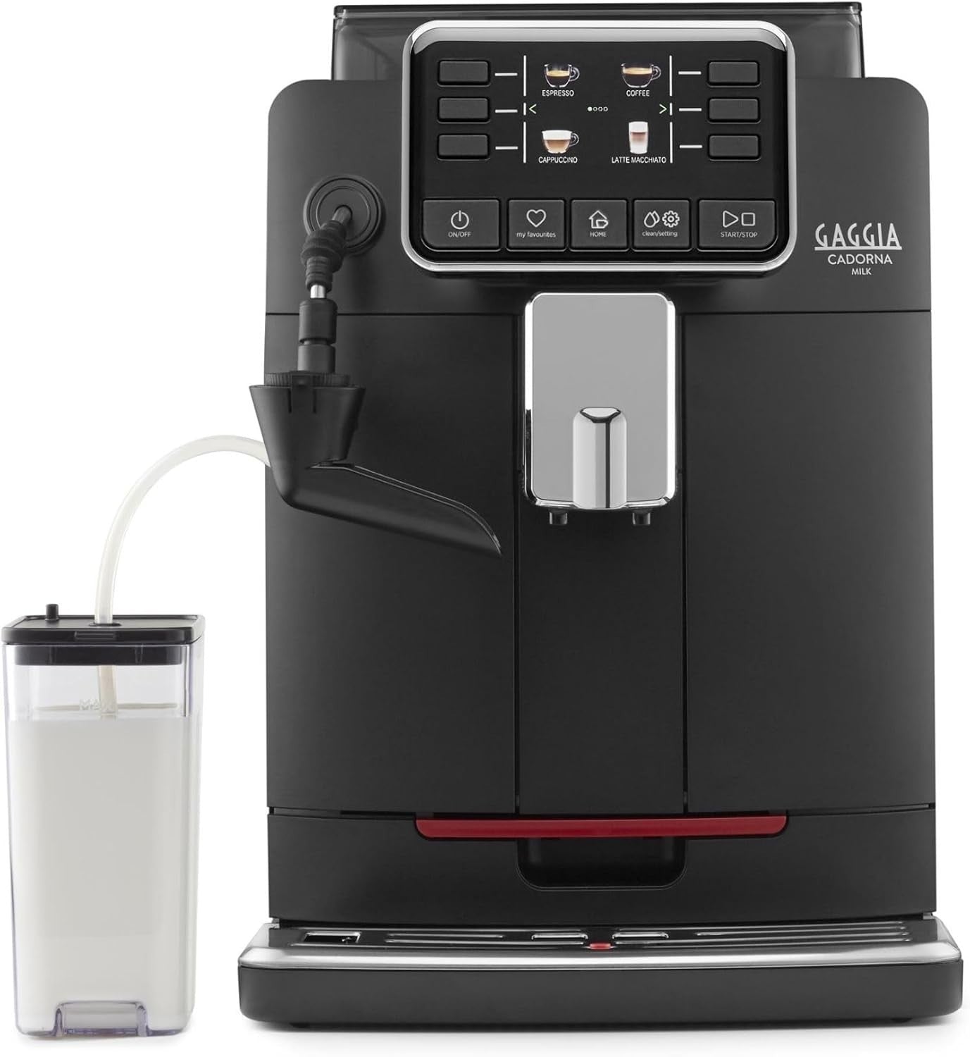 Automatic Bean-to-Cup Coffee Machine with Milk System 10 Drinks 1400W Black