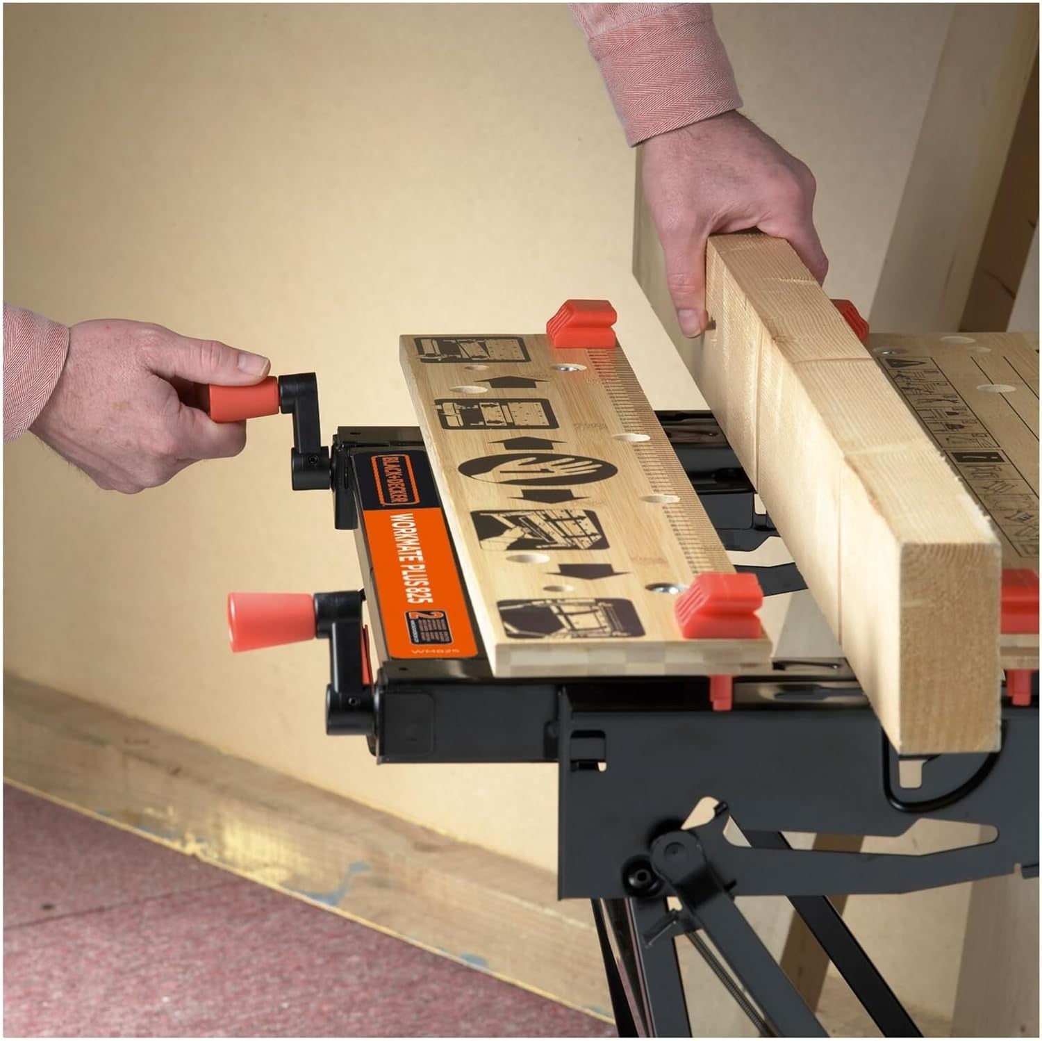 Dual-Height Folding Workbench with One-Hand Clamp System Heavy Duty 250kg