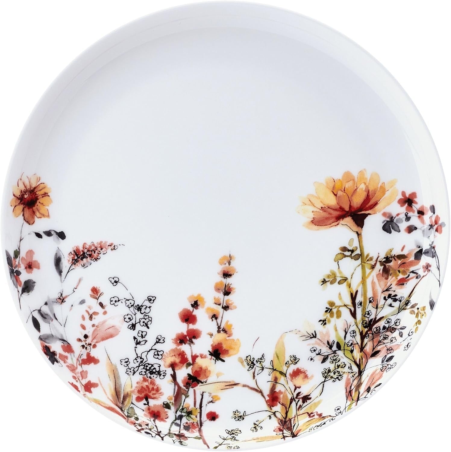 12pc Floral Bone China Dinnerware Set Lightweight Chip Resistant Plates Bowls