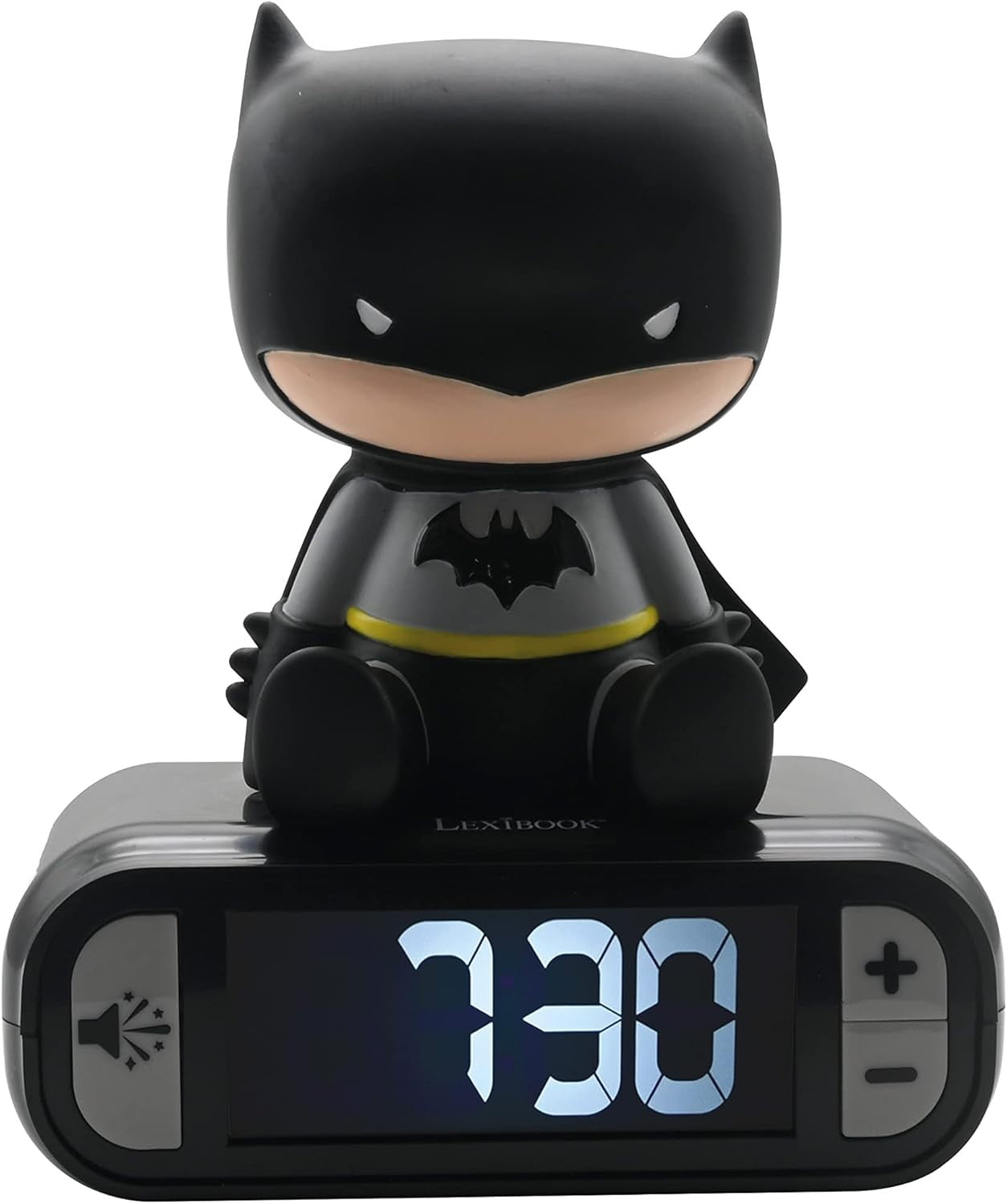 Kids Superhero Alarm Clock Night Light LED Display Snooze Sounds Bedroom