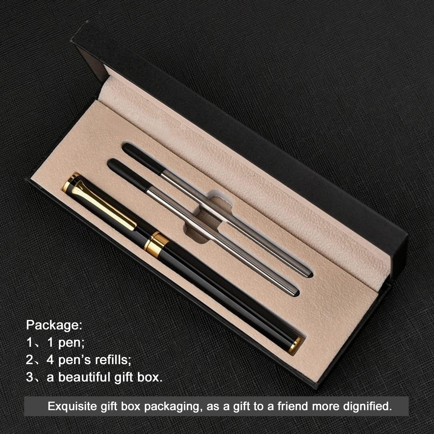 Luxury Ballpoint Pen White Red Black Medium Point Smooth Writing Gift