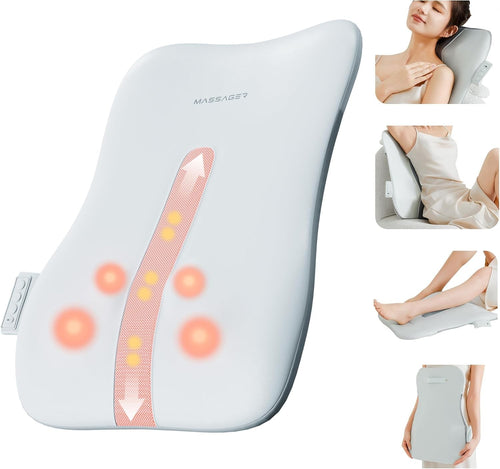 Heated Shiatsu Back Massager Pad Neck Waist Leg Full Body Pain Relief