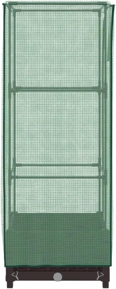 Outdoor Raised Garden Bed with Greenhouse Cover – Sturdy Rattan Look Planter Box