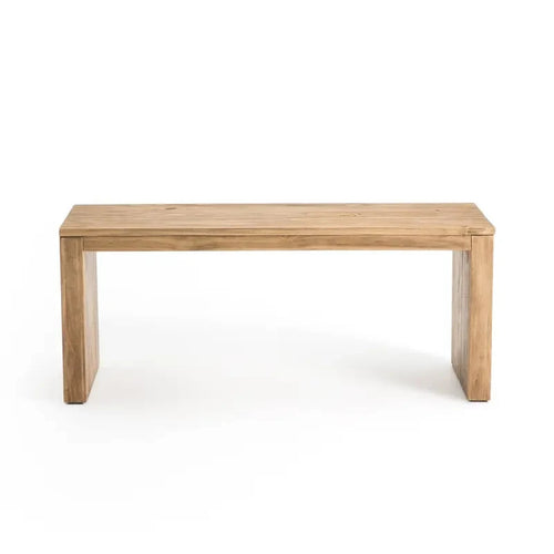 Solid Pine Wooden Dining Bench Seat 2 Seater Rustic Hallway Entryway