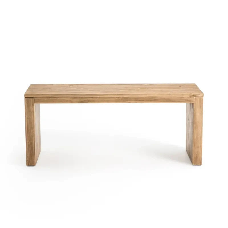 Solid Pine Wooden Dining Bench Seat 2 Seater Rustic Hallway Entryway