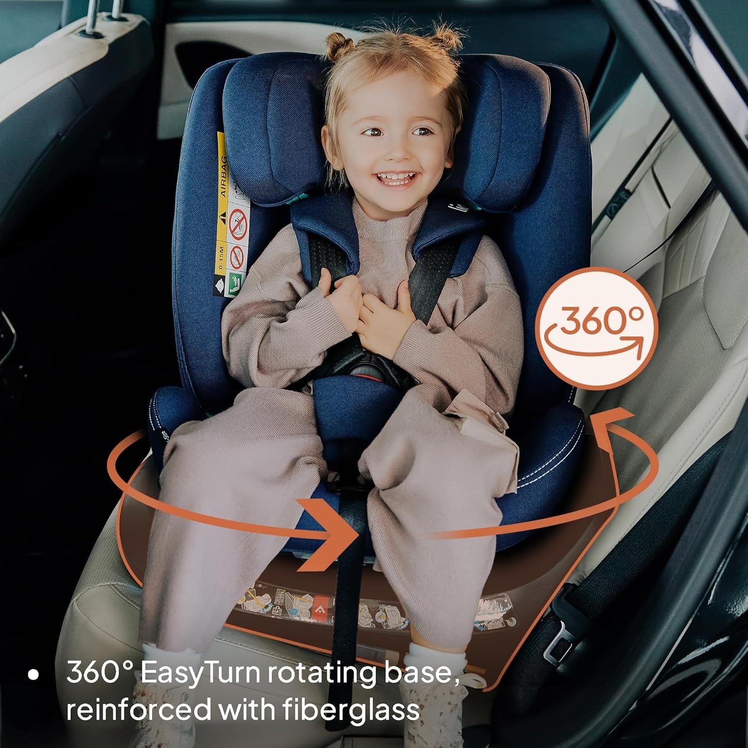 360° Swivel ISOFIX i-Size Baby Car Seat 0–12 Years & Forward Facing