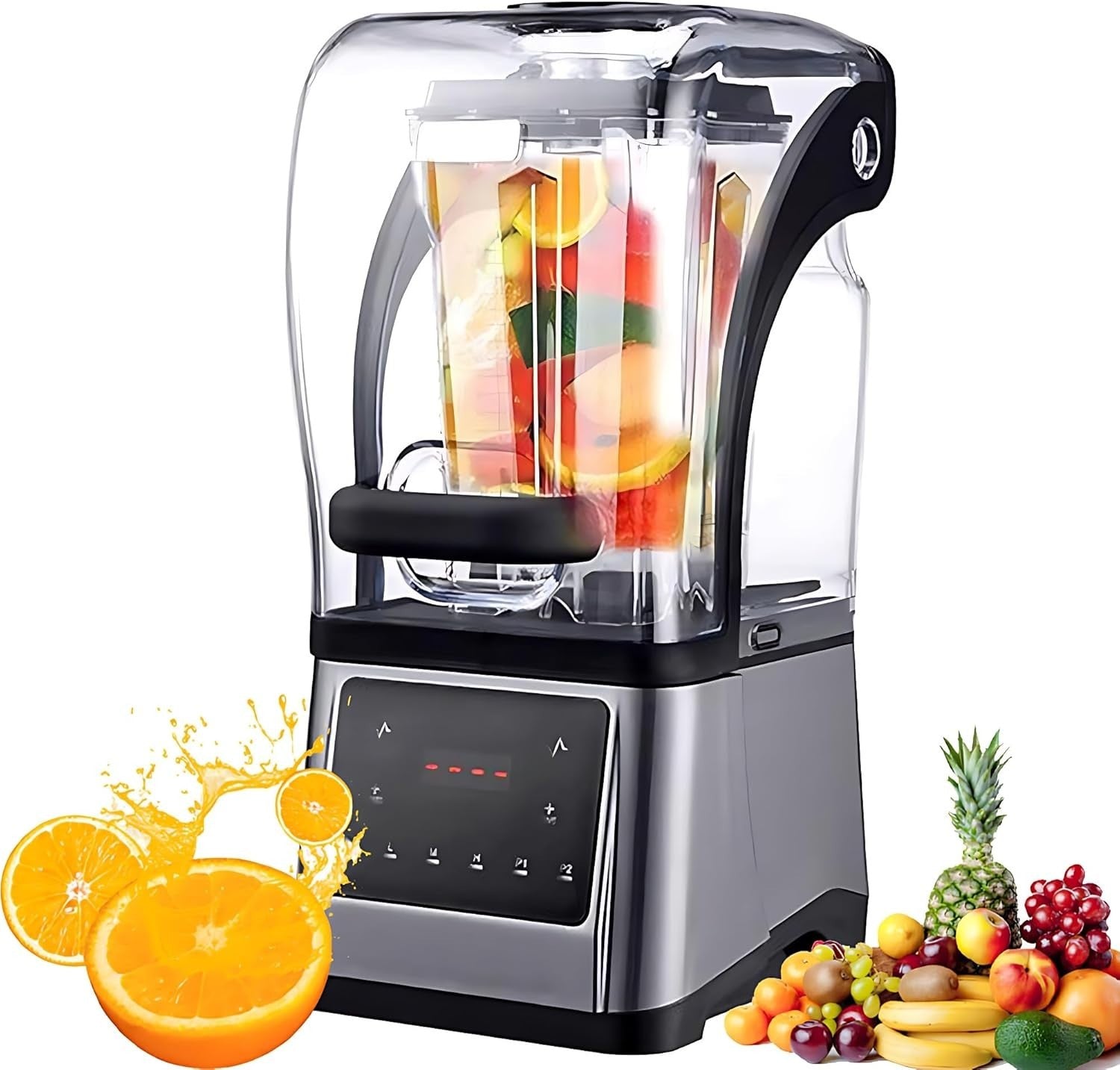 Commercial Slush Machine 2200W Frozen Drink Maker Quiet High Power 1.6L