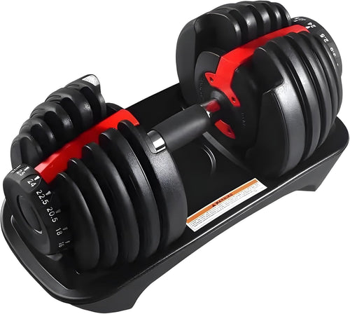 24kg Adjustable Dumbbell 15-in-1 Quick Dial Space Saving Home Gym Weight