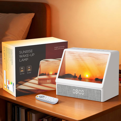 Sunrise Alarm Clock White Noise Wake Up Light Bluetooth Speaker Remote