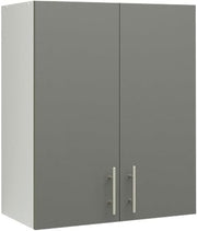 600mm Grey Matt Kitchen Wall Cabinet, Modern 2-Door Storage Unit