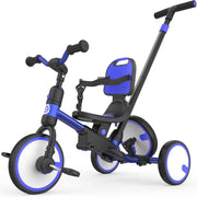 Convertible Toddler Tricycle Balance Bike Push Handle Safety Seat