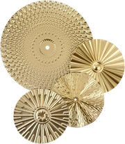 Gold Metal Wall Decor 8Pcs Modern Irregular Disc Art