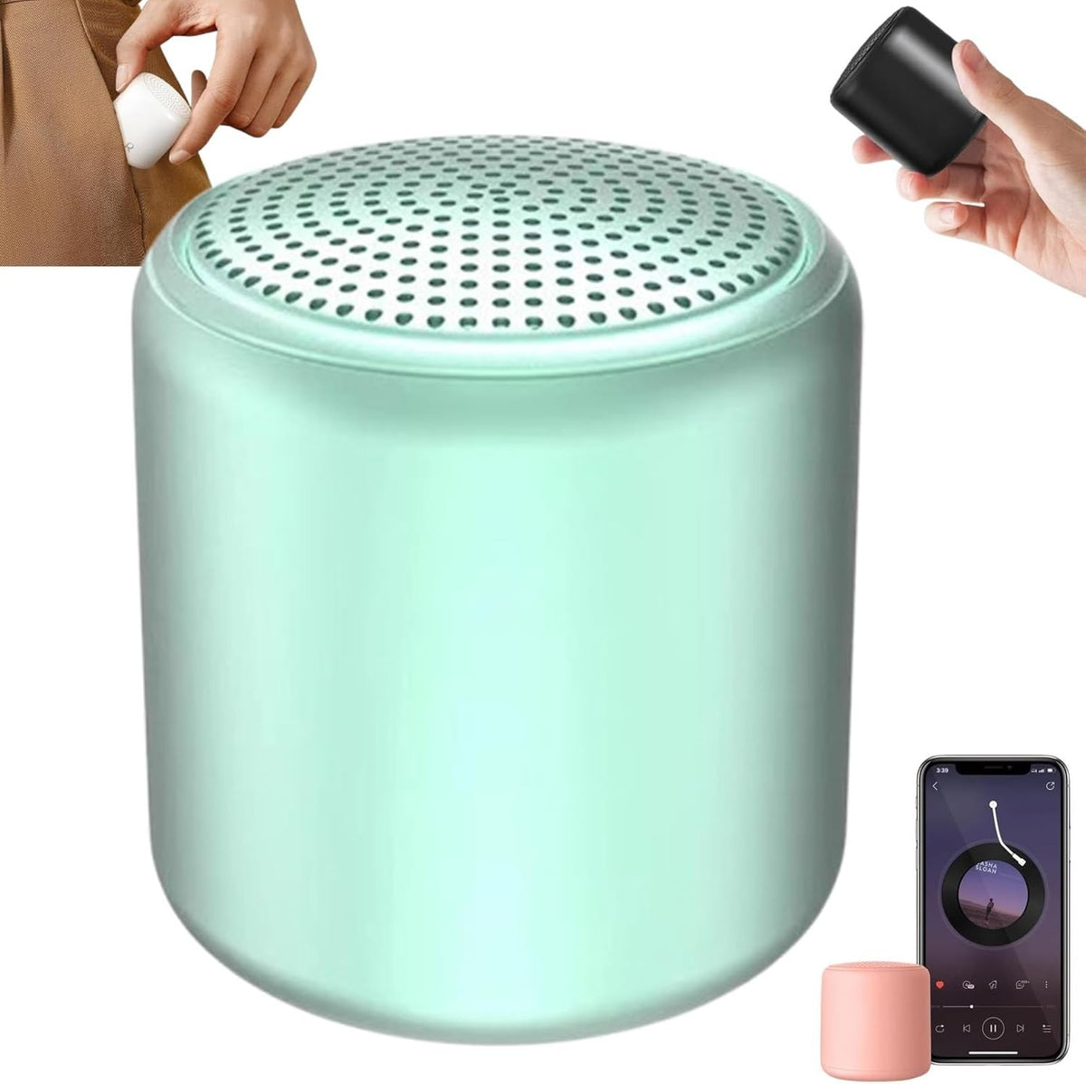 Portable White Noise Sound Machine Bluetooth Travel Mini Speaker green
