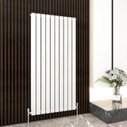 Vertical Designer Double Radiator 1600x680mm White Flat Panel Heating
