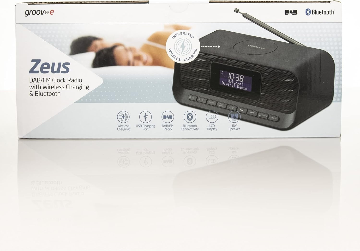 DAB FM Alarm Clock Radio Bluetooth Wireless Charging USB 60 Presets