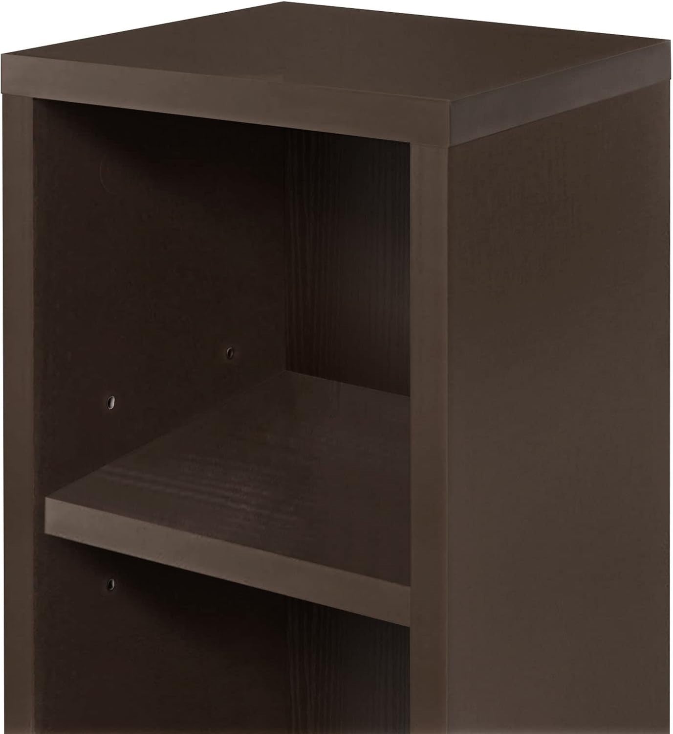 102 CD DVD Storage Tower Rack Adjustable Media Shelf Cabinet Brown