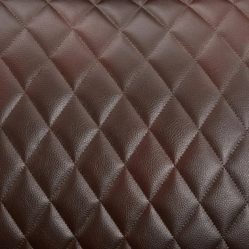 3 Seater Recliner Sofa Faux Leather Manual Brown | Padded Lumbar Support