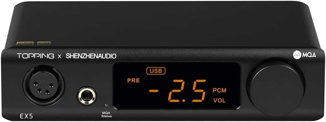 EX5 MQA Dual DAC HiFi Decoder Headphone Amp USB Bluetooth DSD PCM