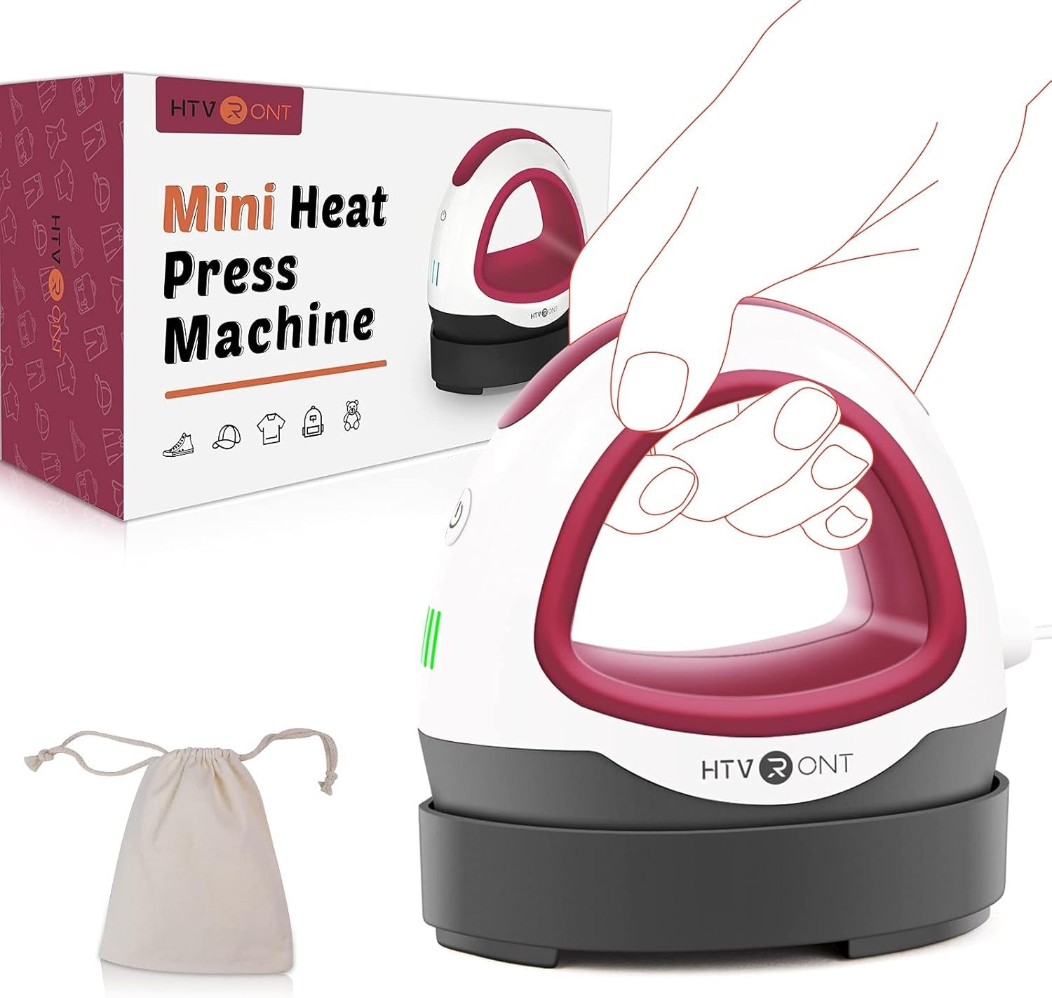 Mini Heat Press Machine for T Shirts Portable Heat Transfer Craft Tool