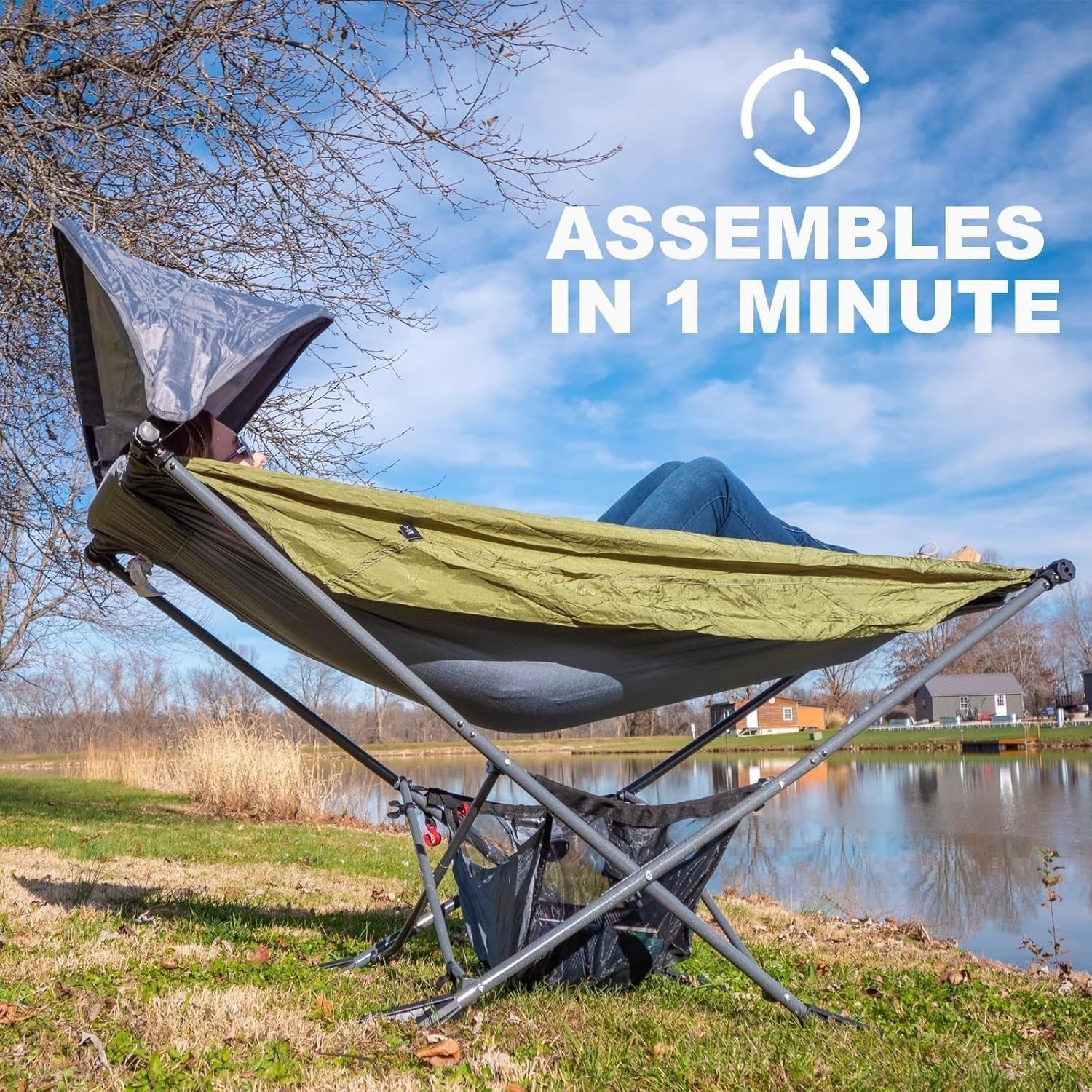 Camping Hammock with Mosquito Net - 290x140cm - 300kg Capacity - Complete Kit