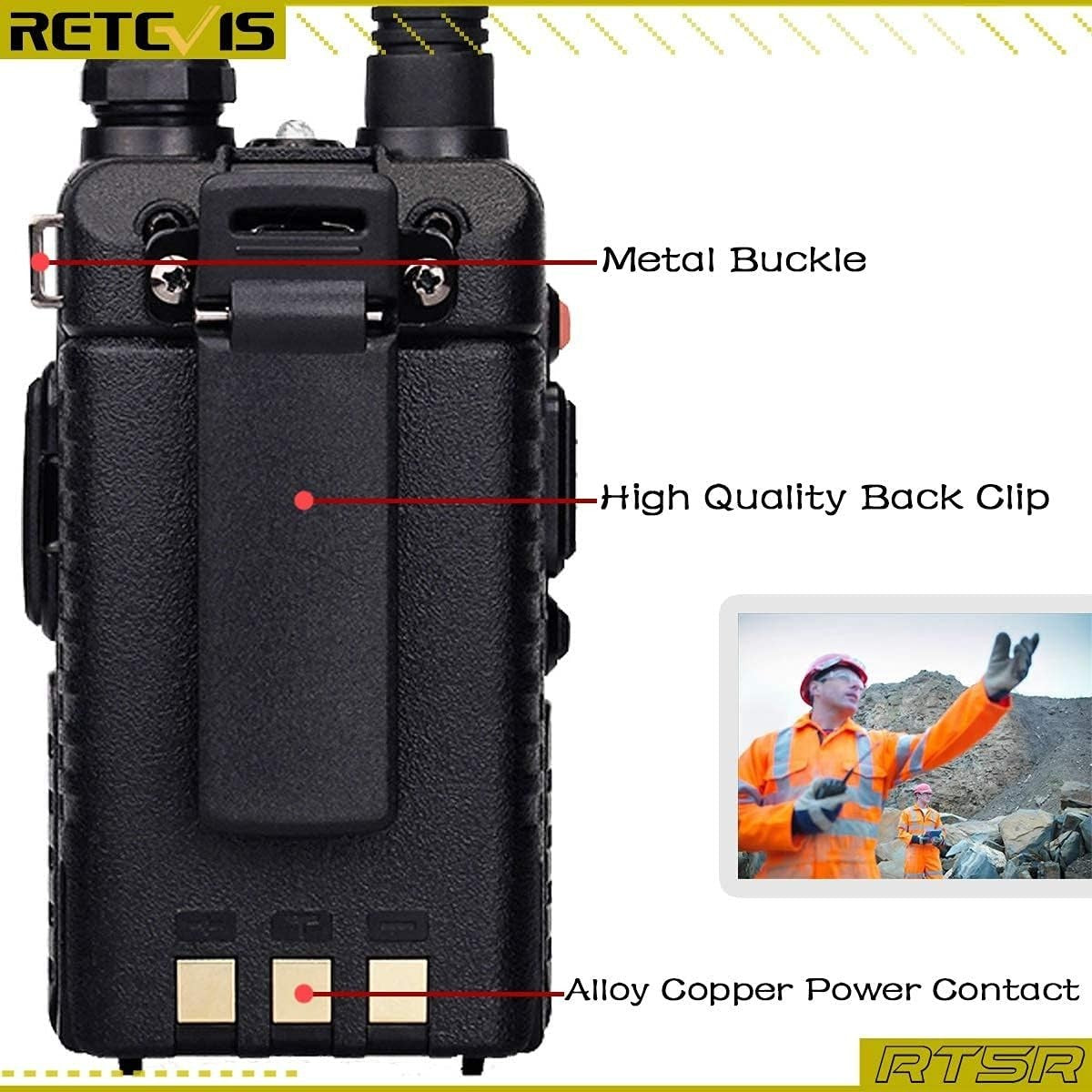 Dual Band Ham Radio Walkie Talkie Long Range 128CH VOX Type-C FM
