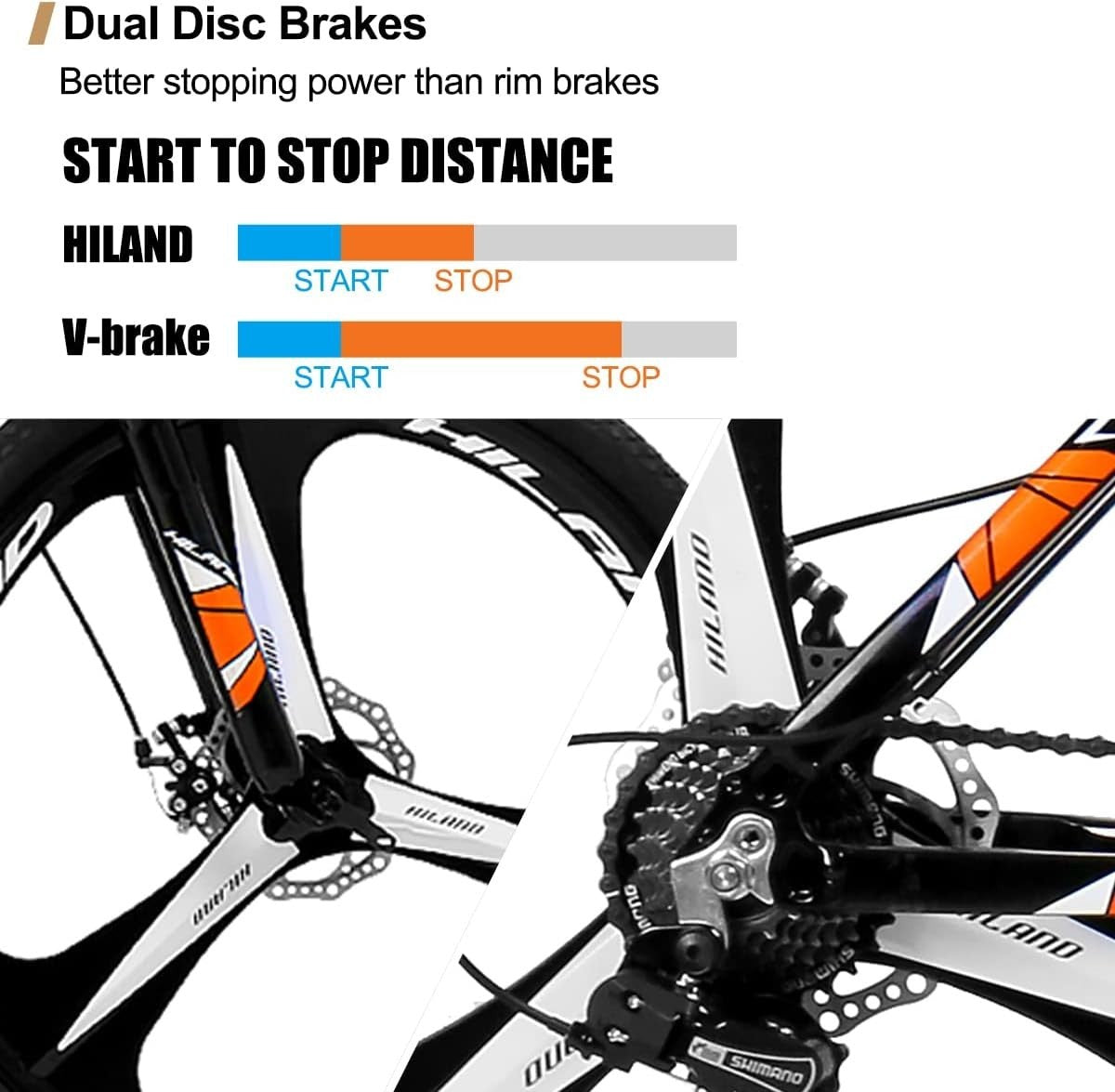 26" Mountain Bike 21-Speed Disc Brakes Aluminum Frame MTB for Men & Women