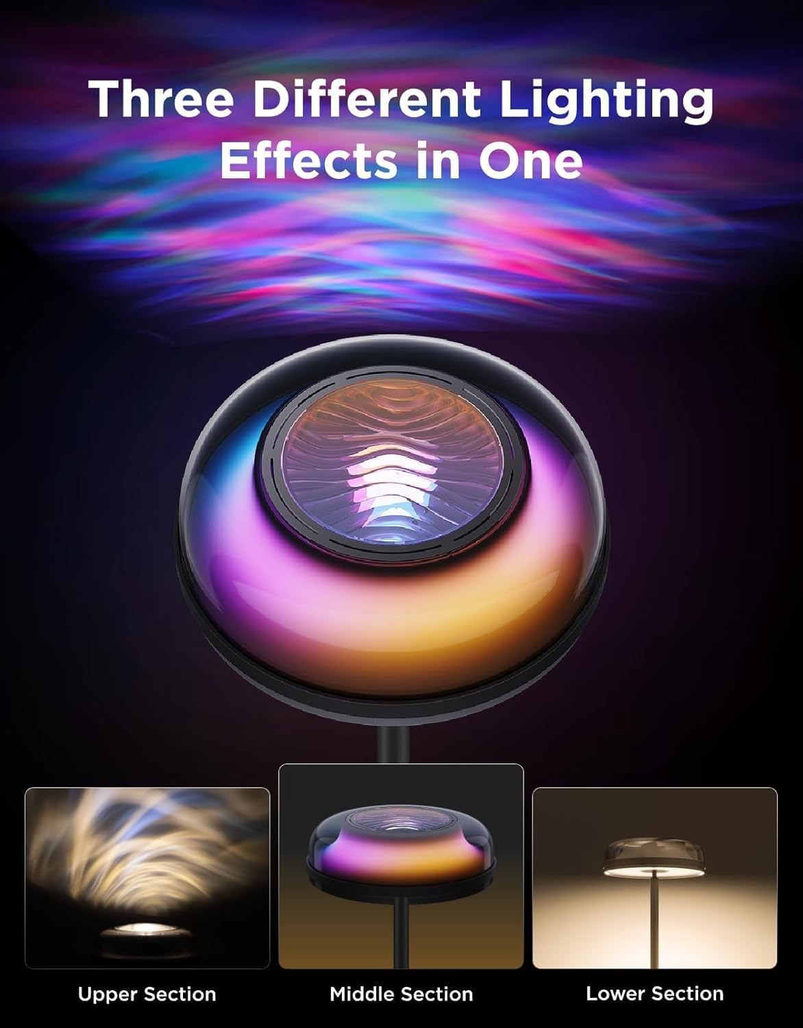Smart RGBIC Uplighter Floor Lamp Alexa App Control 1000LM Mood Light