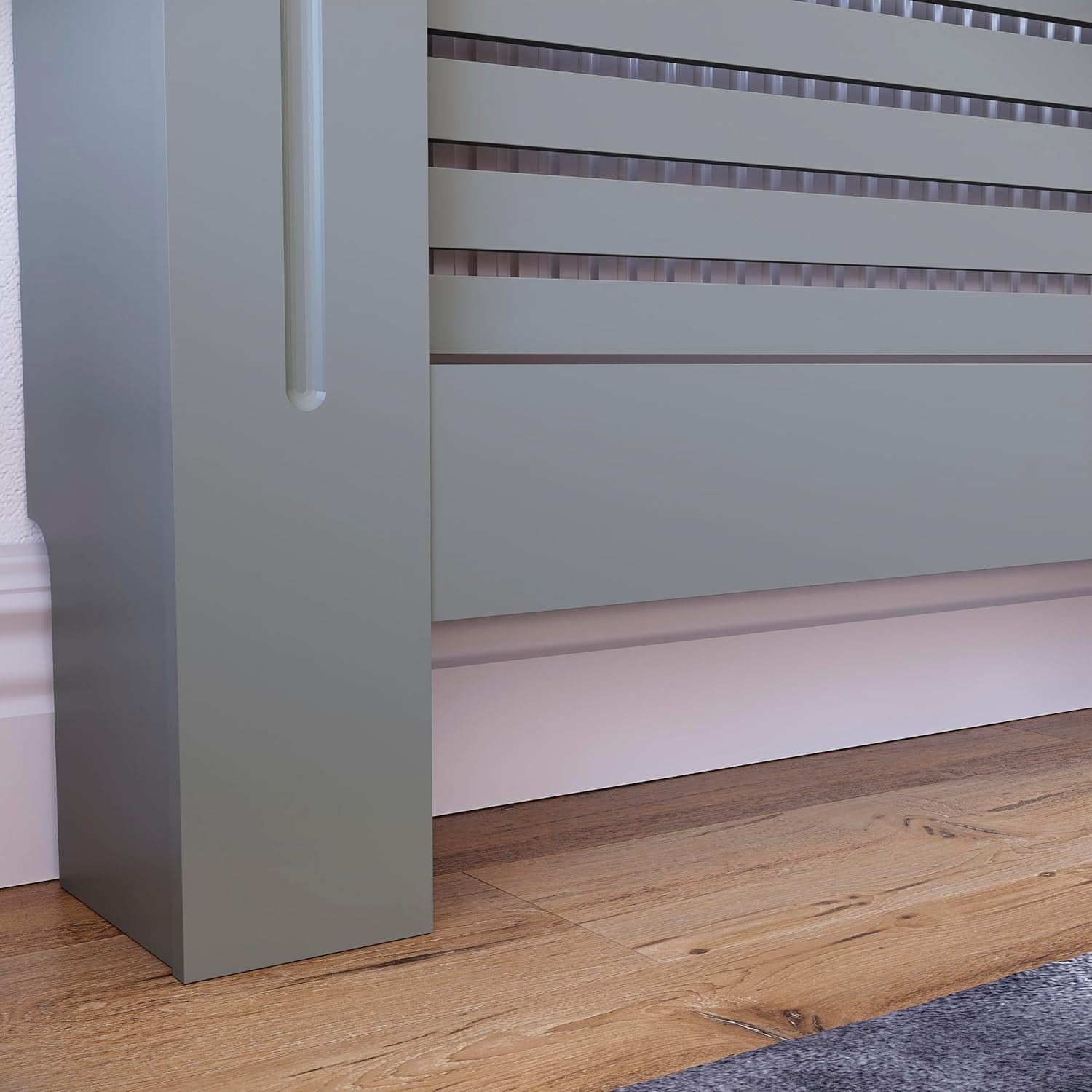 Extra Large Olive Grey Radiator Cover MDF Cabinet 172x82x19cm