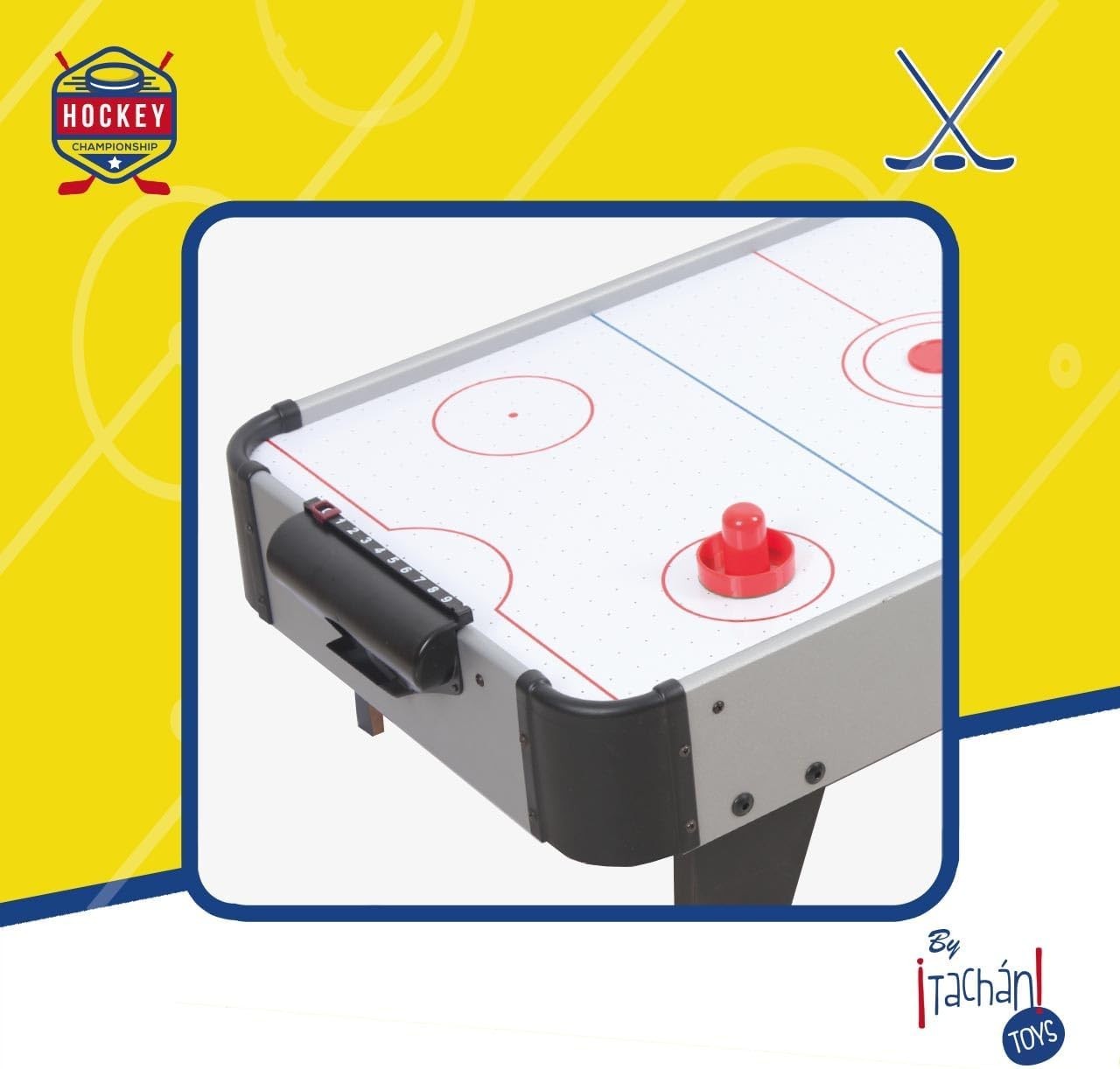 Electric Tabletop Air Hockey Game Plug In Arcade Style Kids Fun