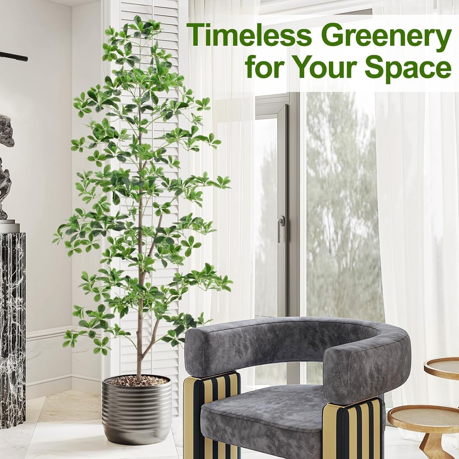 Artificial Olive Tree 210cm 7ft Lifelike Indoor Tall Potted Faux Greenery Decor